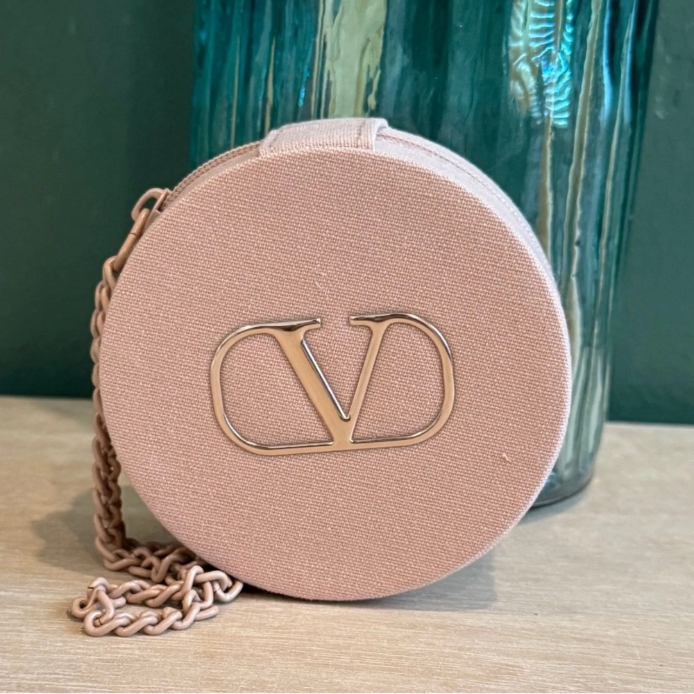Valentino Blush Pink Mini Round Wristlet with Belt Loop GWP